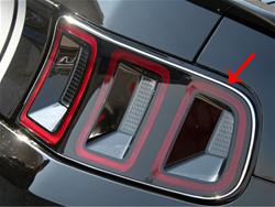 American Car Craft Classic Chrome Vinyl Taillight Trim Covers for 2010-2013 MUSTANG - ACC-272024
