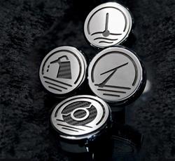 American Car Craft Executive Series Fluid Cap Covers for 2005-2009 MUSTANG - ACC-273042-BLK