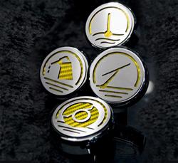 American Car Craft Executive Series Fluid Cap Covers for 2005-2009 MUSTANG - ACC-273042-YLW
