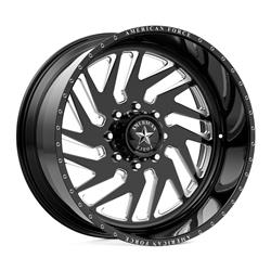 American Force Kash SS6 Series Gloss Black Wheels with Machined Windows 22x10