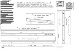 Auto Metal Direct - Body Molding Templates for 1968 CAMARO - W-711