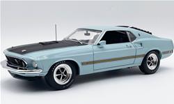 1:18 Scale 1969 Ford Mustang 428 Cobra Jet Aztec Aqua Diecast Model A1801885