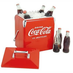 coca cola metal cooler