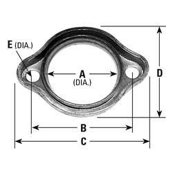 AP 2-Bolt 2.563 Inch Exhaust Flange 8029