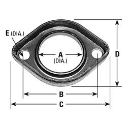 AP 2-Bolt 2.063 Inch Exhaust Flange 8030