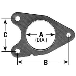 AP Exhaust Flange Gaskets for 1995-2000 CONTOUR, MYSTIQUE, 1999-2002 COUGAR - 8728