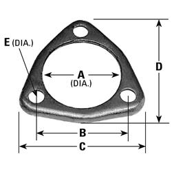 AP 3-Bolt 2.313 Inch Exhaust Flange 8775