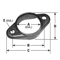 AP 2-Bolt 2.625 Inch Exhaust Flange 9162