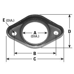 AP 2-Bolt 2.563 Inch Exhaust Flange 9164