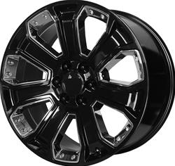 Performance Replicas PR113 Gloss Black Wheels with Chrome Accents 20x9