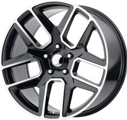 OE Creations PR192 Gloss Black Wheels with Machined Accents 20x9