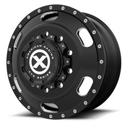 ATX Wheels AO402 Indy Class 8 Satin Black Wheels with Milled Windows 22.5x8.25