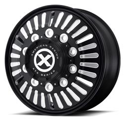 ATX Wheels AO403 Roulette Class 8 Satin Black Wheels with Milled Accents 22.5x8.25