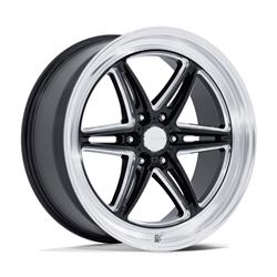 American Racing Groove 6 Drag Gloss Black Milled Wheels with Diamond Cut Lip 20x9.5