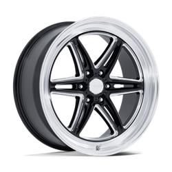 American Racing Groove 6 Drag Gloss Black Milled Wheels with Diamond Cut Lip 20x9.5