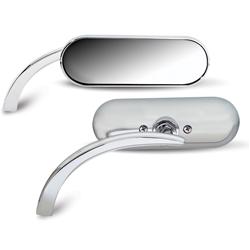 ARLEN NESS ミラーセット シルバー ARLEN NESS 13-406 Arlen Ness Mini-Oval Micro Mirrors | Summit Racing