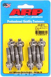 ARP 400-8034 8mm x 1.25 x 51mm Stainless Steel Stud and Nut Kit 16 Piece