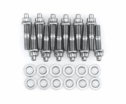 thumbnail image 2 of Spectre Performance Exhaust Header Bolt Set - Locking Wire Style, Gold Zinc Coated, 12pc Kit For Chevy 2 of 3