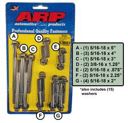 thumbnail image 2 of Small Block Chevy Timing Cover Bolt Kit 2 of 11