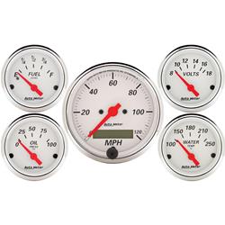 AutoMeter Arctic White Analog Gauge Kits 1302