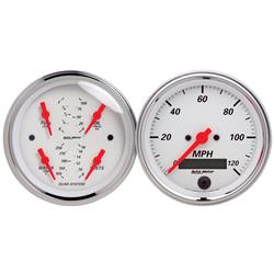 AutoMeter Arctic White Analog Gauge Kits 1308
