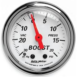 AutoMeter Arctic White Analog Gauges