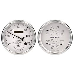 AutoMeter Old Tyme White Series Analog Gauge Kits 1652