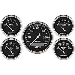 AutoMeter Old Tyme Black Series Analog Gauge Kits 1709