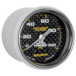 AutoMeter Pro-Comp Marine Carbon Fiber Analog Gauges 200790-40