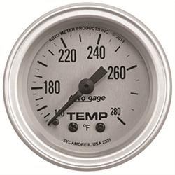 Auto Meter 2313 Autogage Water Temperature Gauge Black dial/Black bezel, 2  5/8