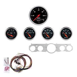 AutoMeter Designer Black Instrument Clusters for 1965-1966 MUSTANG - 7035-DB
