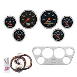 AutoMeter Designer Black Instrument Clusters for 1953-1955 F-100, F-250, F-350 - 7048-DB
