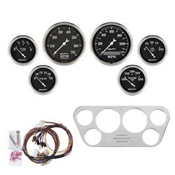 AutoMeter Old Tyme Black Series Instrument Clusters for 1953-1955 F-100, F-250, F-350 - 7048-OTB