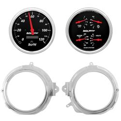 AutoMeter Designer Black Instrument Clusters for 1967-1968 CAMARO, FIREBIRD - 7050-06