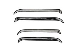 Auto Ventshade Stainless Steel Ventshades for 2007-2017 WRANGLER, 2018 WRANGLER JK - 14918