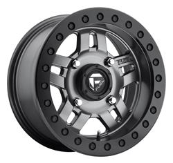 Fuel Off-Road D558 Anza UTV Matte Gunmetal Wheels with Matte Black Rings 14x7