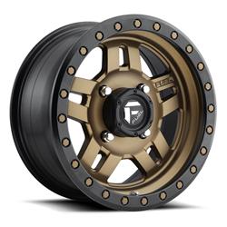 Fuel Off-Road D583 Anza UTV Matte Bronze Wheels with Matte Black Rings 14x7
