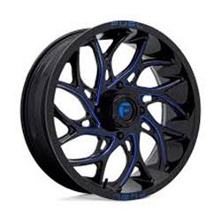 Fuel Off-Road D778 Runner UTV Gloss Black Wheels with Milled Blue Accents
