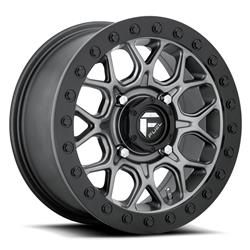 Fuel Off-Road D919 Tech UTV Beadlock Matte Gunmetal/Black Ring Wheels