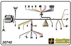 American Autowire Factory-Fit Wiring Harnesses for 1974 EL CAMINO, MALIBU - 20740