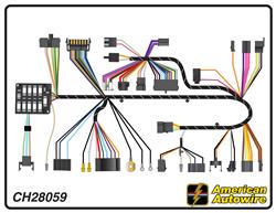 American Autowire Factory-Fit Wiring Harnesses for 1972 CHEVELLE, EL CAMINO, MONTE CARLO - CH28059