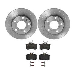Brembo Disc Brake Pad and Rotor Kits for 2002-2005 A4, A4 QUATTRO - KTX4076