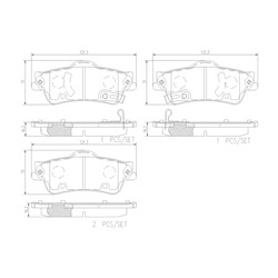 Brembo Low-Met Brake Pads for 2011-2017 CAPRICE, 2008-2009 G8, 2014 SS - P10081