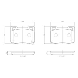 Brembo NAO Ceramic Brake Pads for 2020-2022 MUSTANG - P24251N