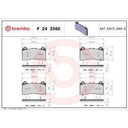 Brembo Beyond EV Brake Pads for 2021-2023 MUSTANG MACH-E - P24256E