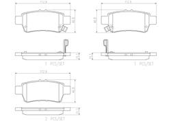 Brembo NAO Ceramic Brake Pads for 2005-2010 ODYSSEY - P28062N