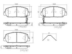 Brembo NAO Ceramic Brake Pads for 2016-2017 ACCORD, 2016-2018 ILX - P28096N