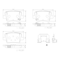 Brembo NAO Ceramic Brake Pads for 2020-2022 G90, 2019-2020 K900 - P30135N