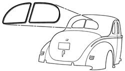 Bob Drake Reproductions Weatherstrip Seals, Individual Position 78-704220
