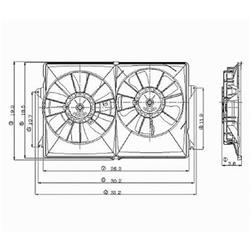 Body Parts Replacement Electric Cooling Fans for 2004-2006 PACIFICA - CH3115134